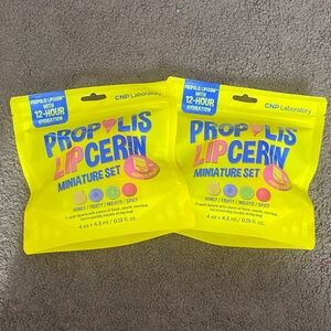 Propolis Lip Cerin Miniature Set - Yellow Hydration Pouch (2 Pack)